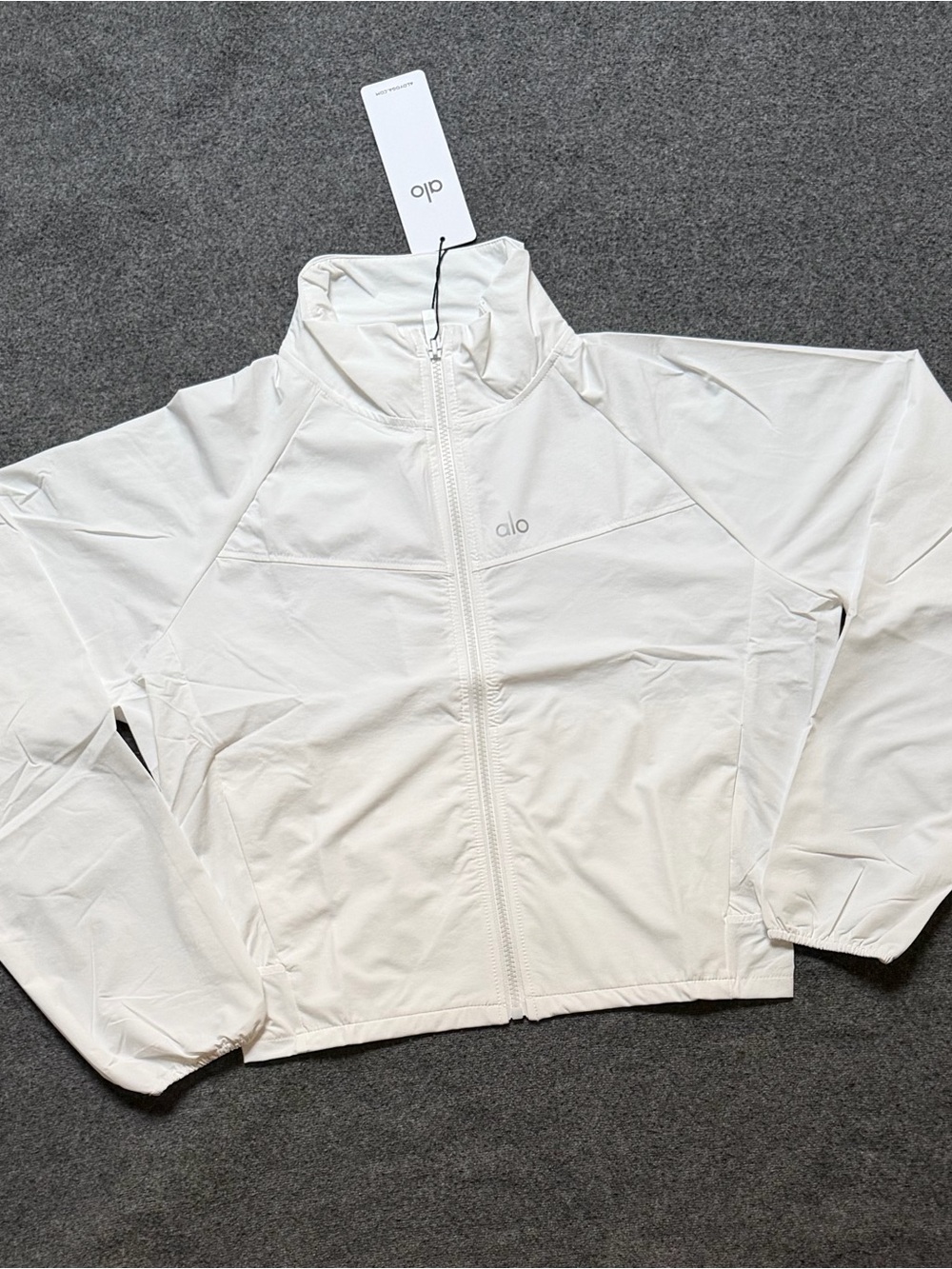 ALO Yoga Men's White Windbreaker Jacket